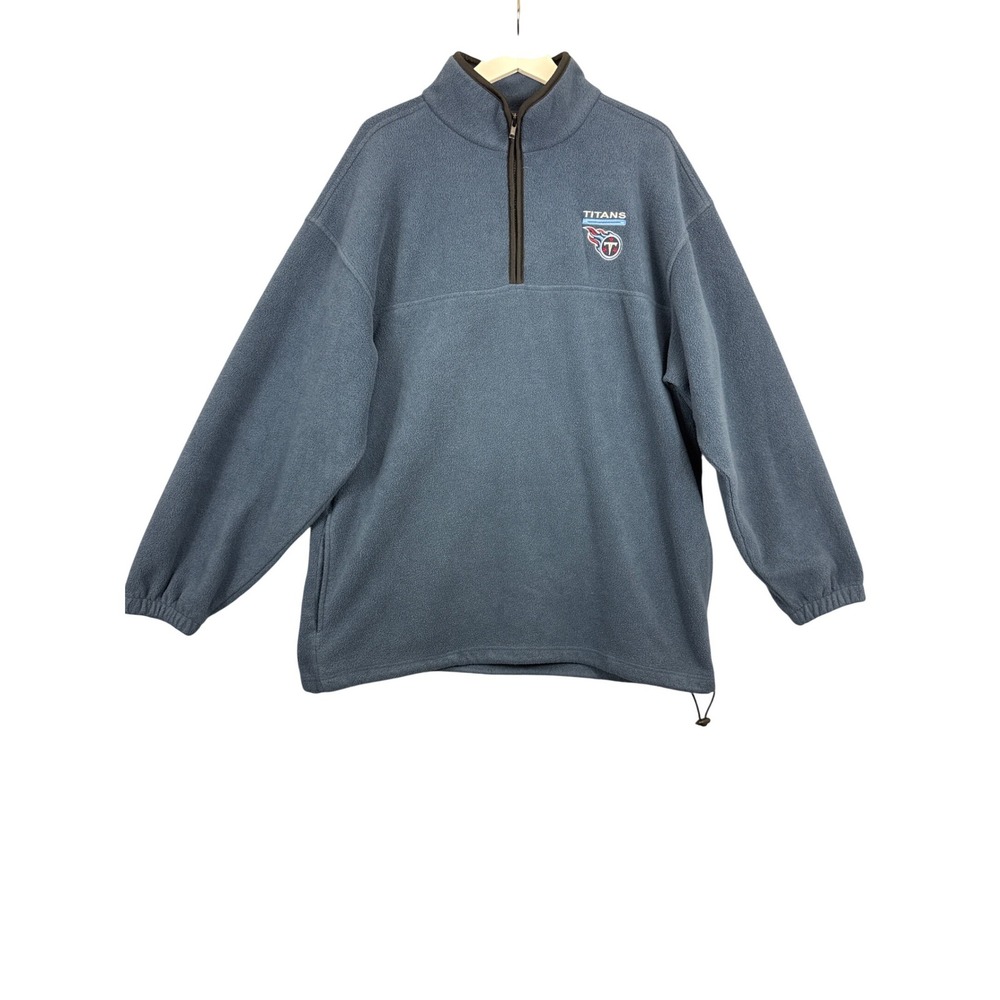 NFL Tennessee Titans‎ Mens XL Fleece Quarter Zip Pullover Blue VF ImageWear